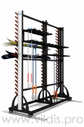 СТОЙКА ДЛЯ ЛЫЖ, ЛЫЖНЫХ ПАЛОК И СНОУБОРДОВ "VILDIS V-PSRU"