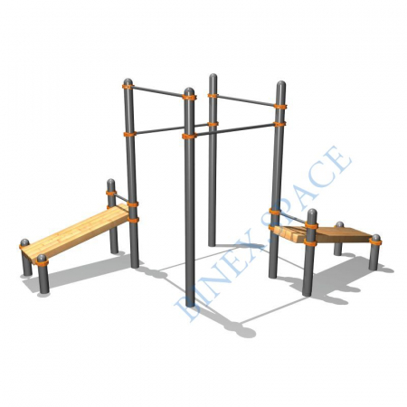 ПЕРЕКЛАДИНА С НАКЛОННЫМИ ЛАВКАМИ