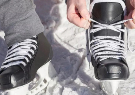 Шнурки для хоккейных коньков с пропиткой, 274 см